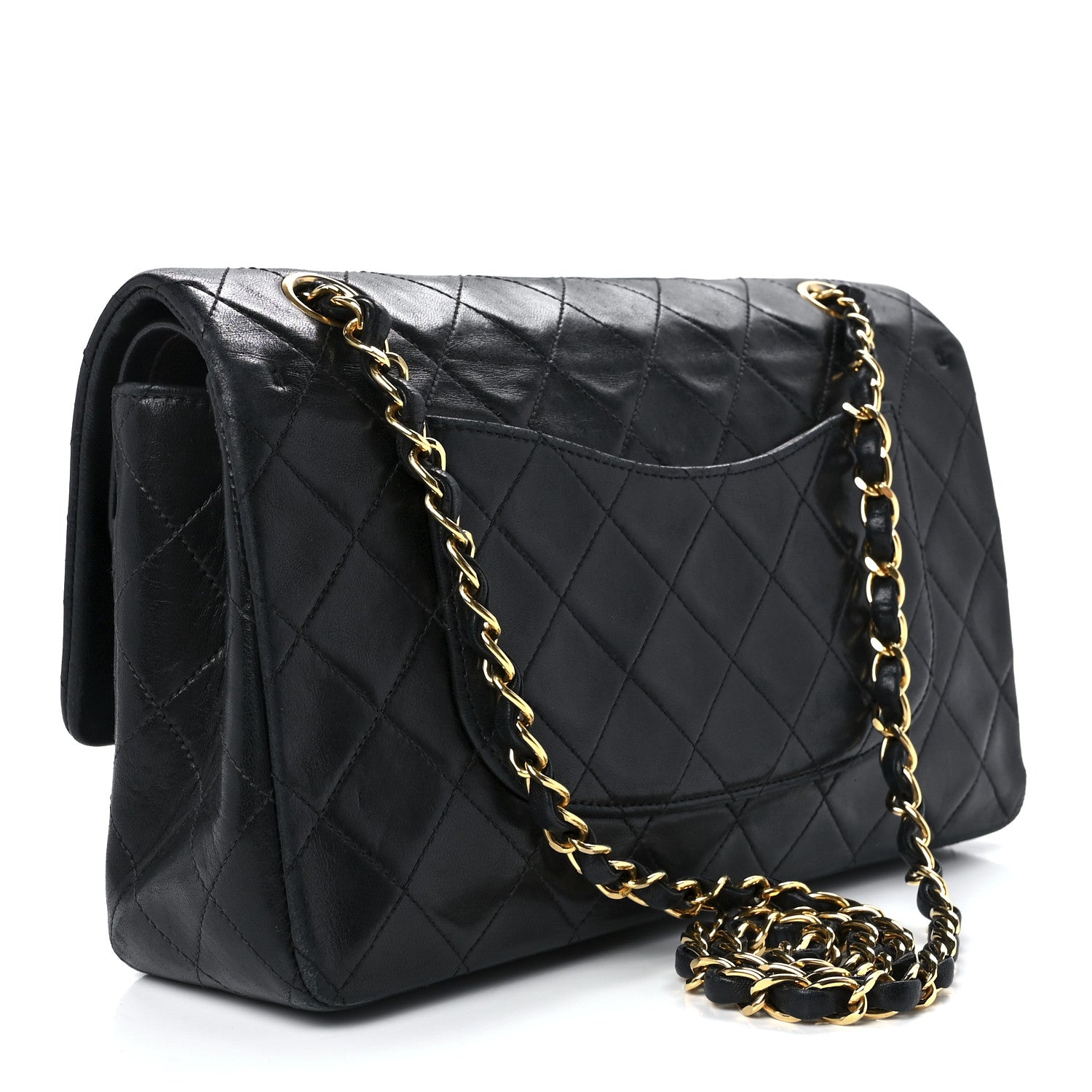 Chanel Lambskin Quilted Medium Double Flap Black 3 of 13