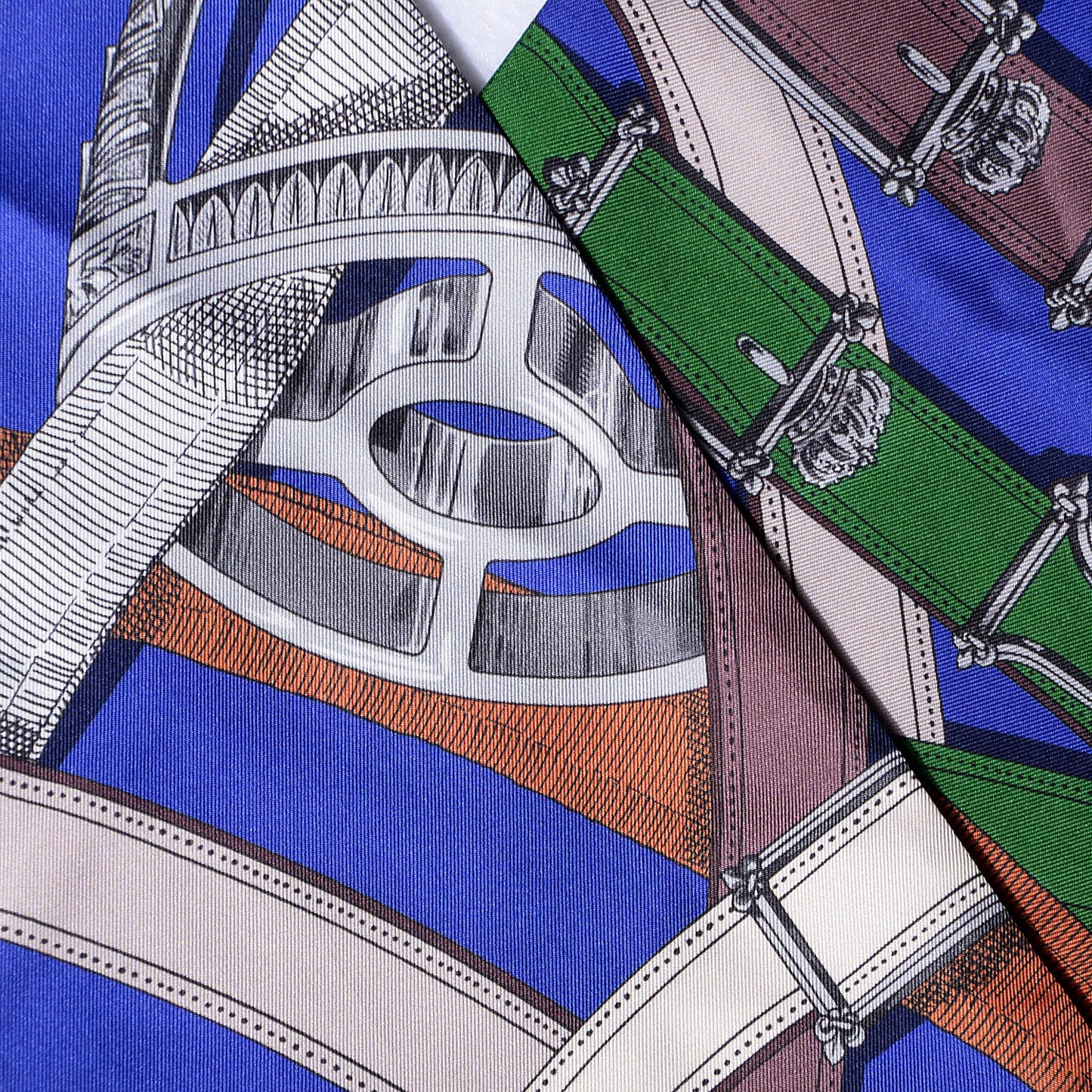 Silk Cavalcadour Maxi Twilly Bleu