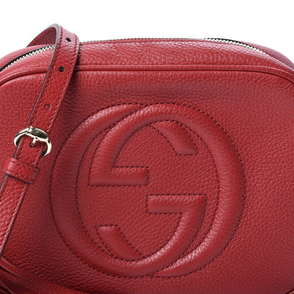 Gucci Pebbled Calfskin Small Soho Disco Bag Tabasco Red 9 of 9