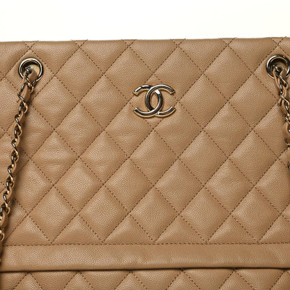 Chanel Caviar Quilted Rolled Up Tote Beige 10 of 10