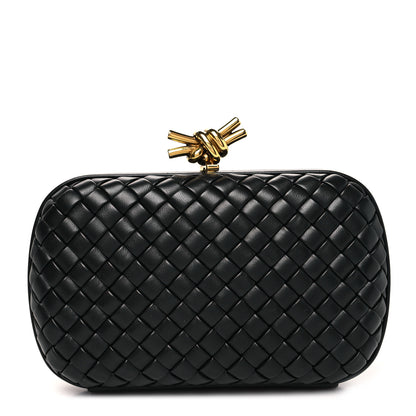 Bottega Veneta Nappa Intrecciato Knot Clutch Black 1 of 8