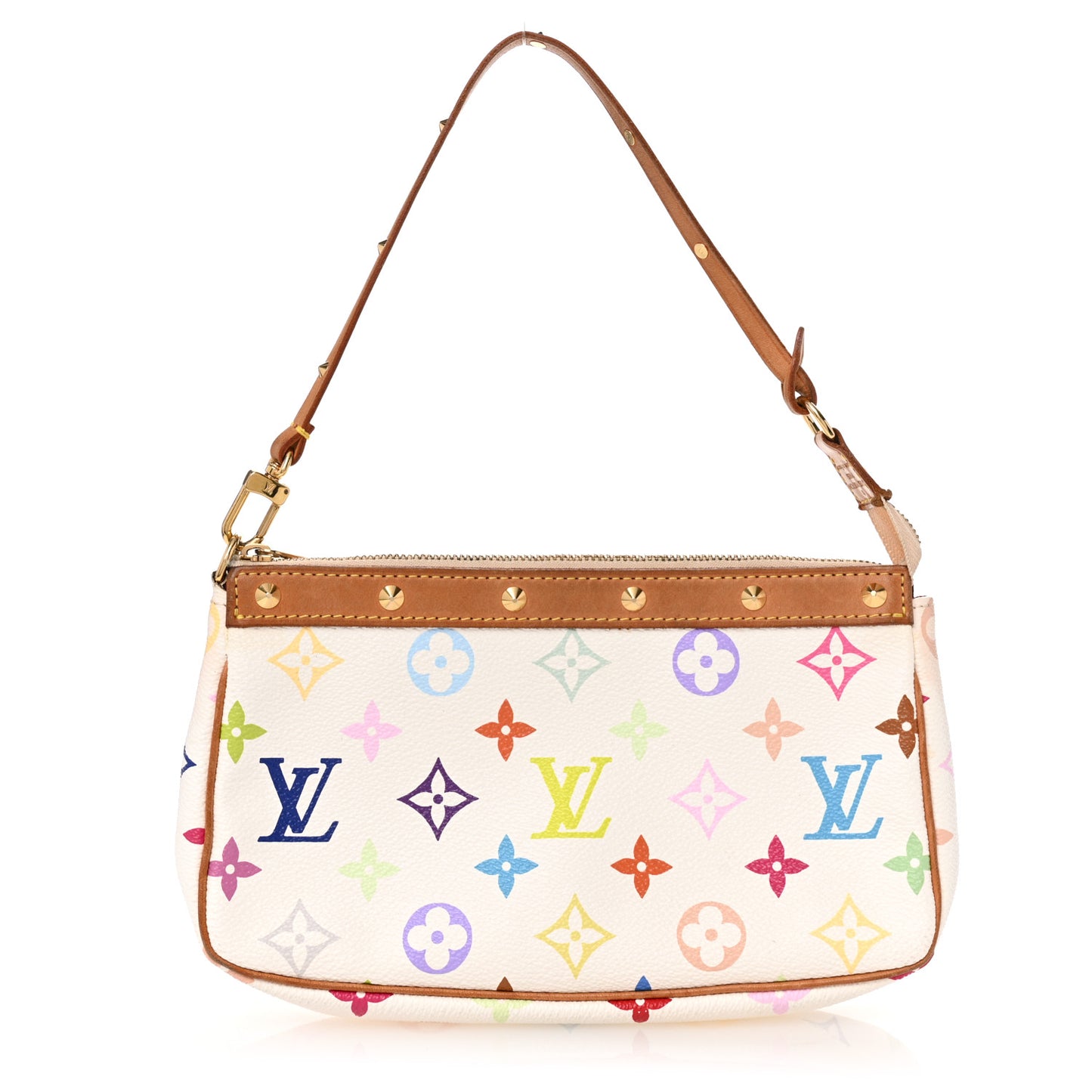Monogram Multicolor Pochette Accessories White
