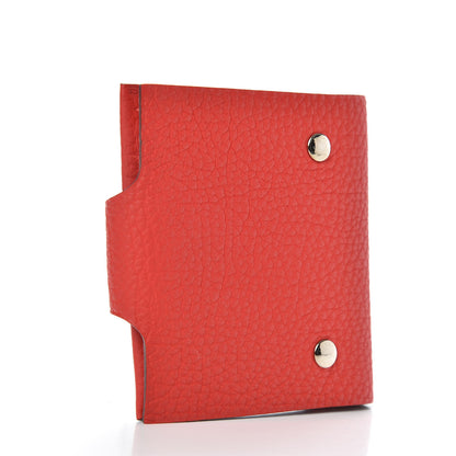 Hermes Taurillon Clemence Ulysse Mini Notebook Rouge De Coeur 3 of 7