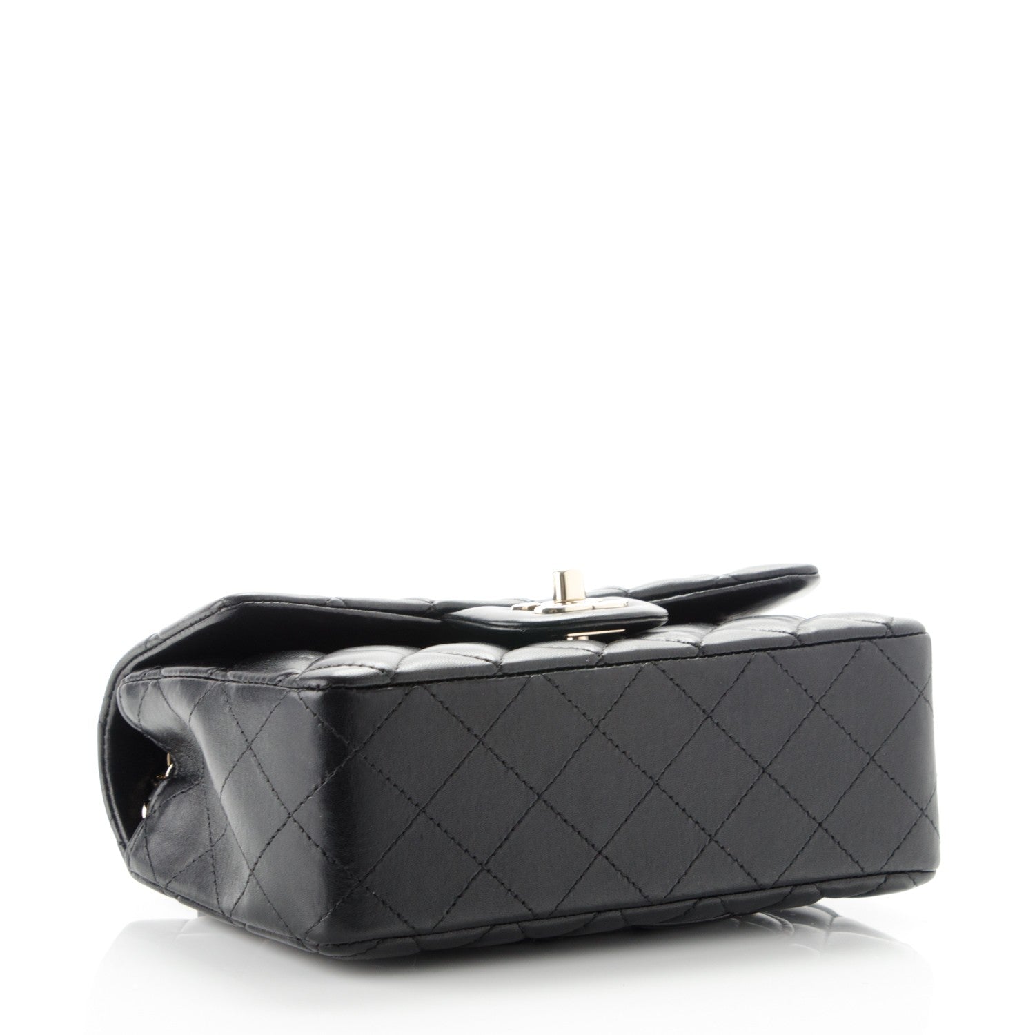 Chanel Lambskin Quilted Mini Rectangular Flap Black 4 of 8