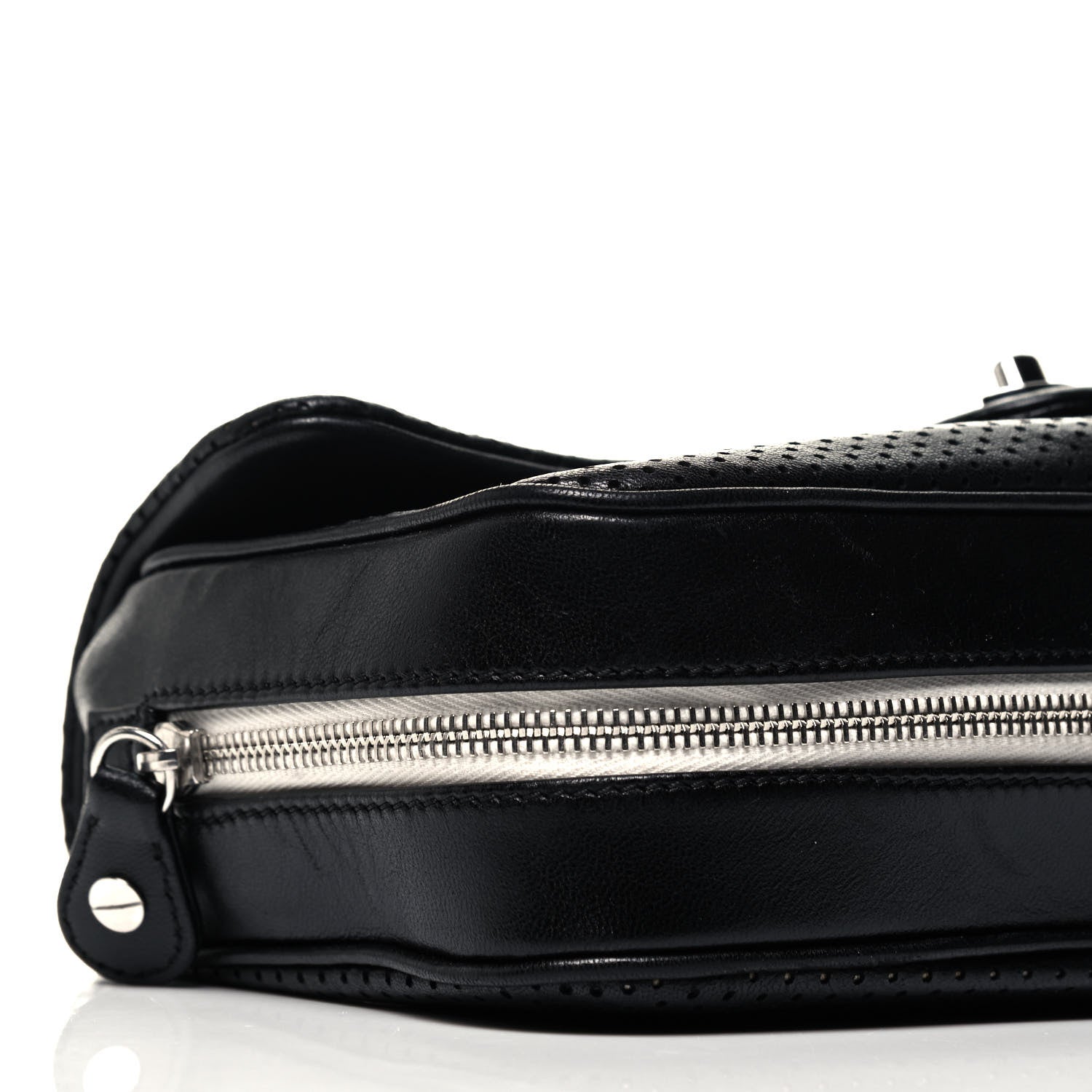 Chanel Lambskin Perforated Medium Baseball Spirit Flap Black 5 of 9