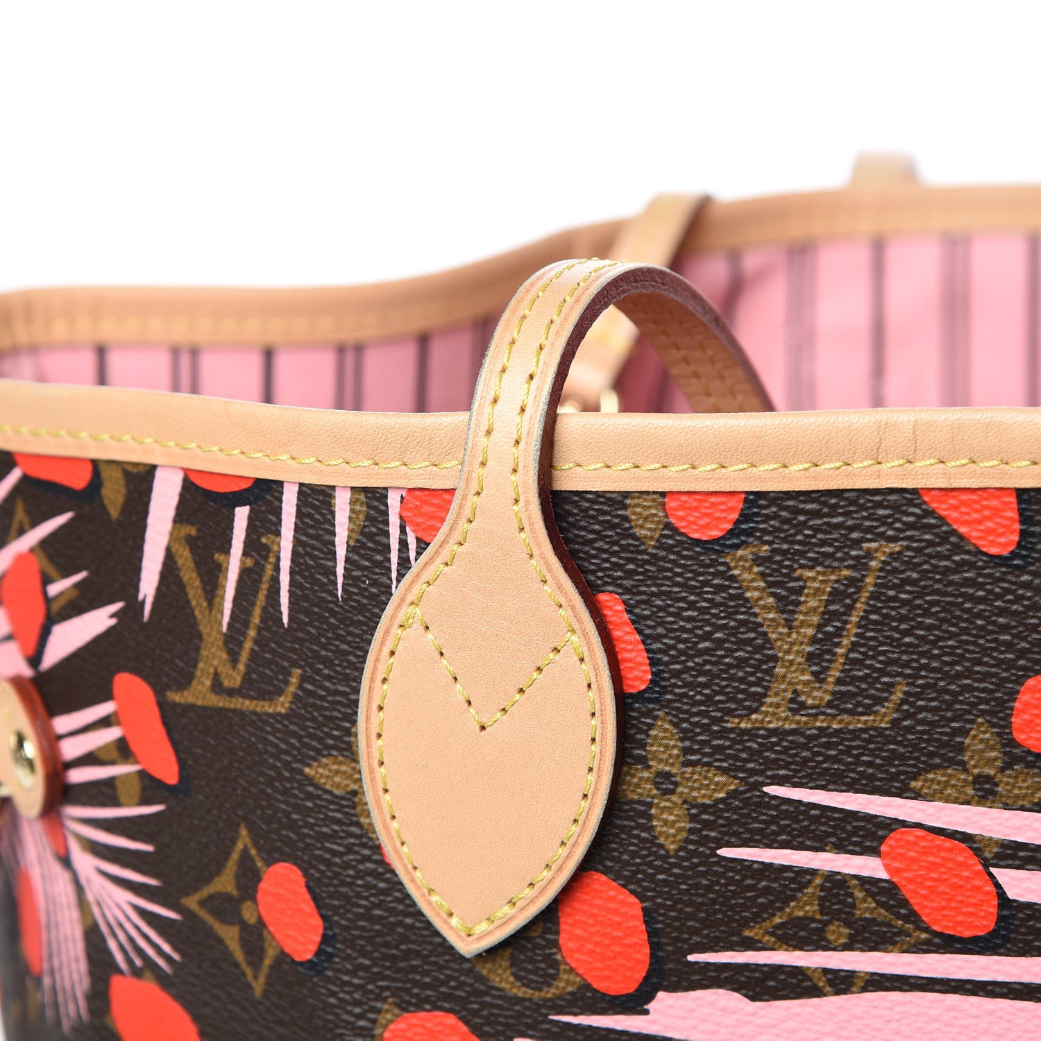 Louis Vuitton Monogram Jungle Dots Neo Neverfull MM Sugar Pink Poppy 12 of 24