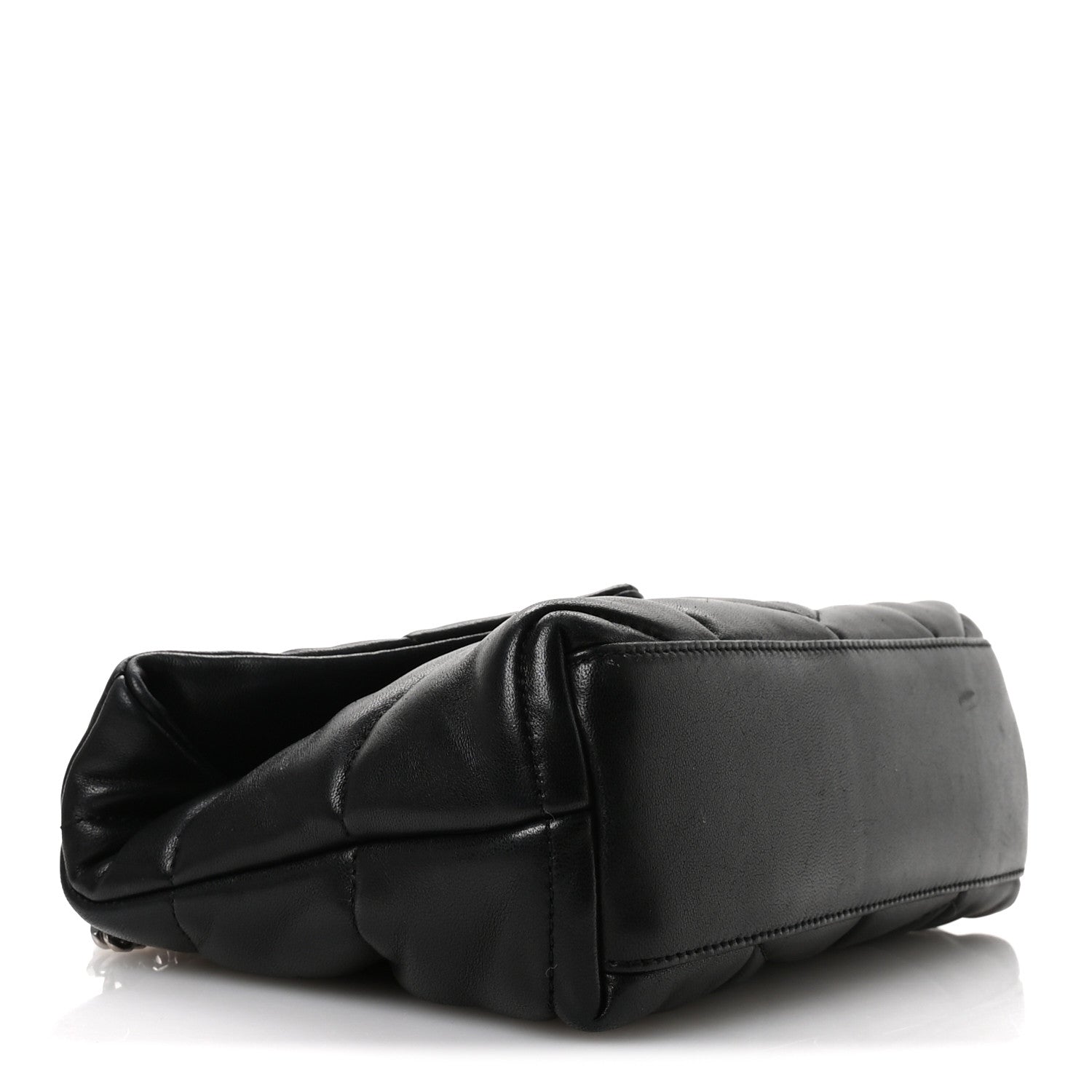 Saint Laurent Lambskin Quilted Toy Loulou Puffer Monogram Chain Satchel Black 4 of 11