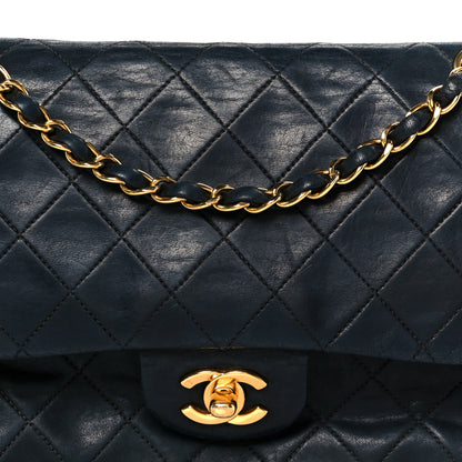 Chanel Lambskin Quilted Medium Double Flap Black 10 of 12