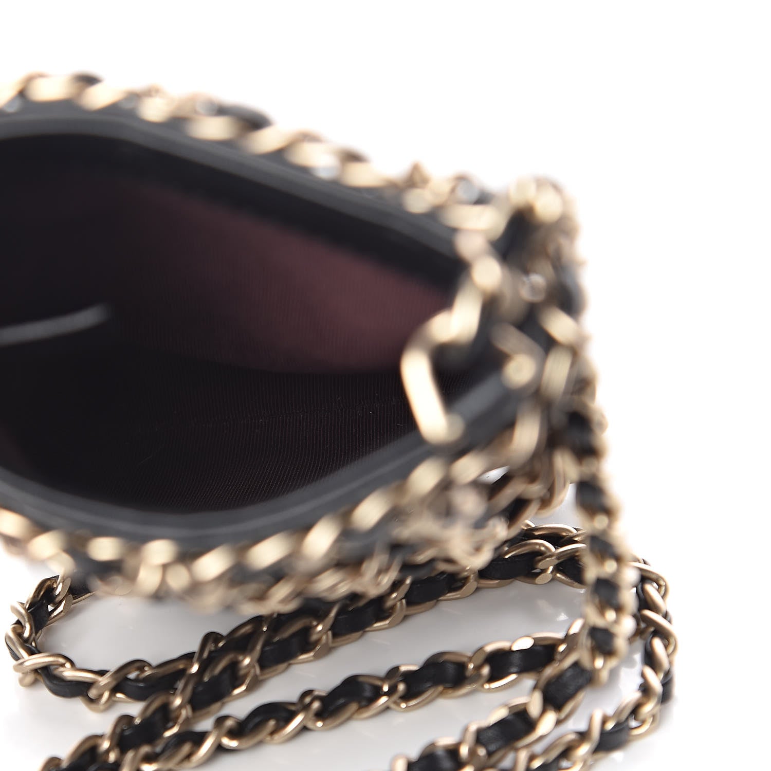 Chanel Lambskin Tech Me Out Clutch With Chain Black 5 of 12