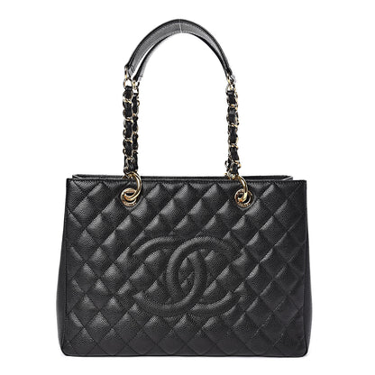 Chanel Caviar Quilted Grand Shopping Tote GST Black 1 of 11