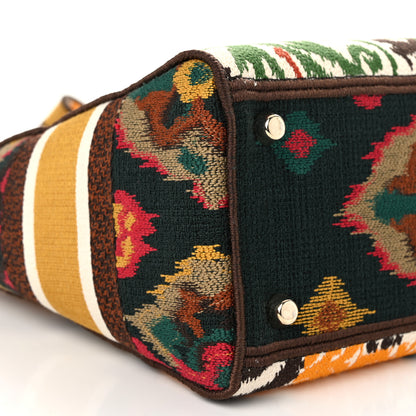 Christian Dior Canvas Embroidered Paisley Medium Lady D-Lite Multicolor 9 of 11