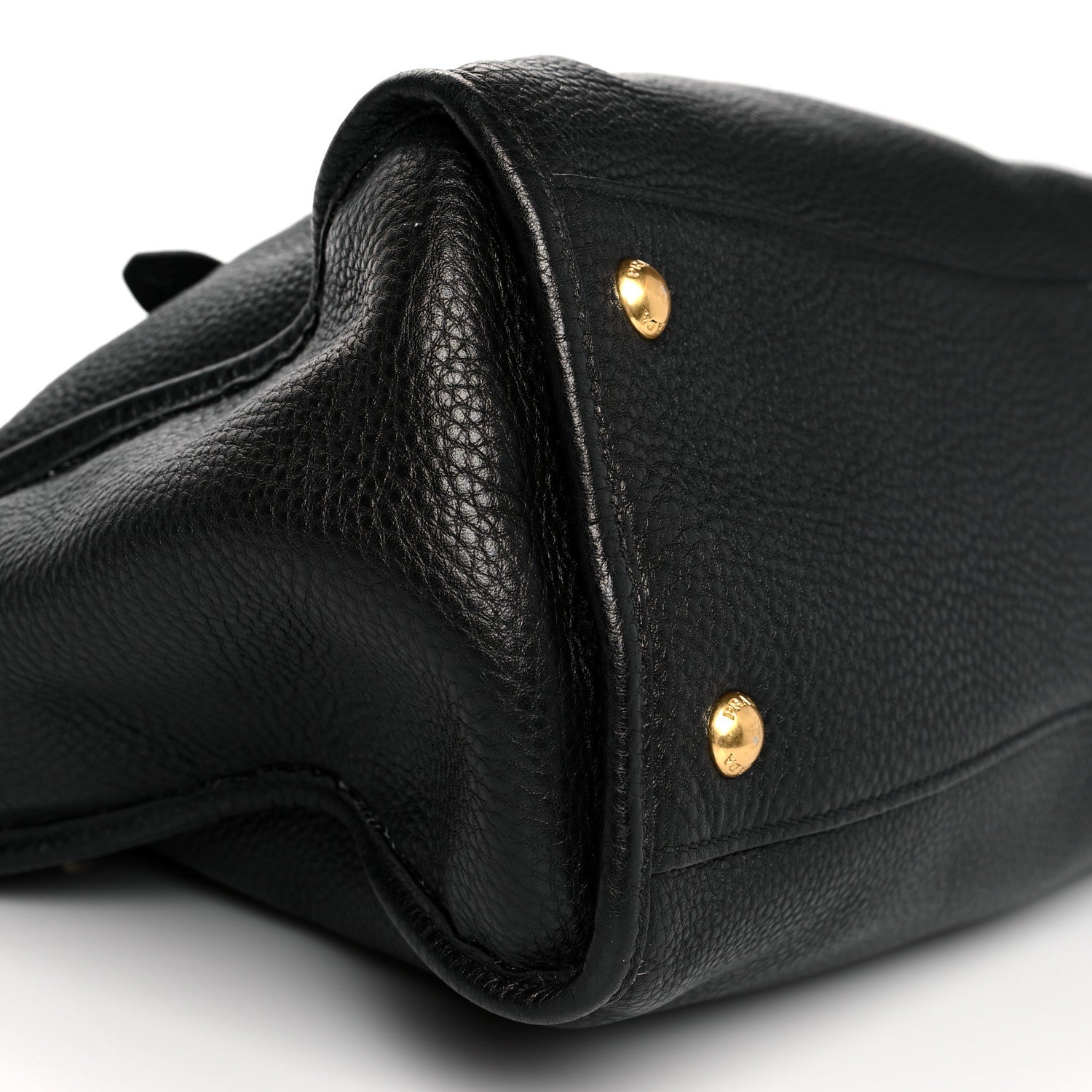 Prada Vitello Daino Shopping Satchel Black 8 of 9