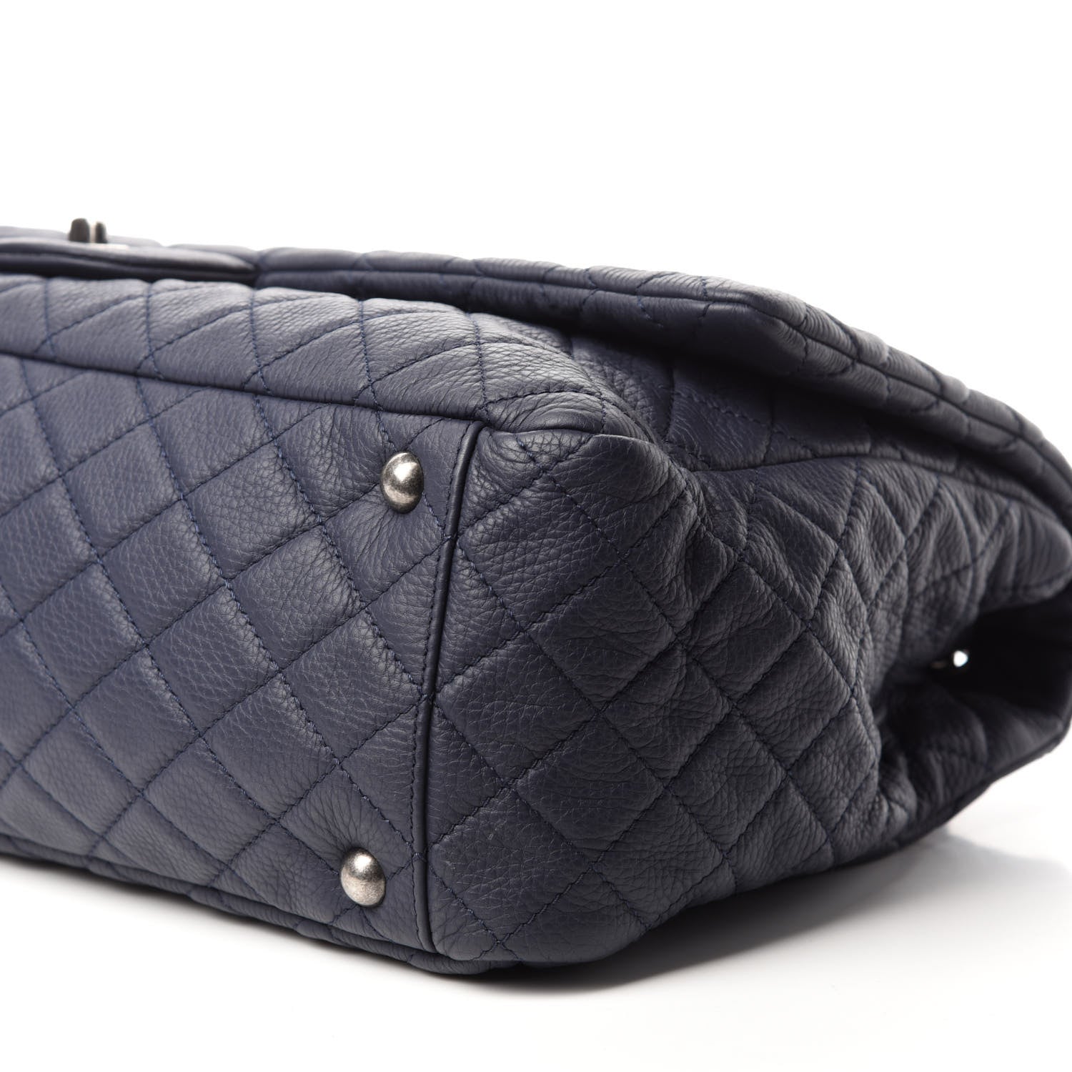Chanel Calfskin Quilted XXL Travel Flap Bag Navy 7 of 10