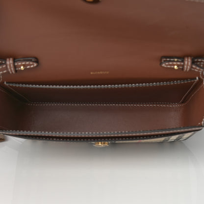 Burberry Calfskin Vintage Check New Hampshire Bag Archive Beige Tan 5 of 10