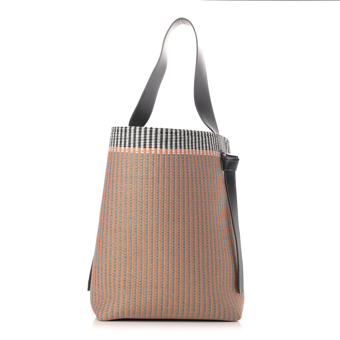 Woven Canvas Twisted Cabas Multicolor