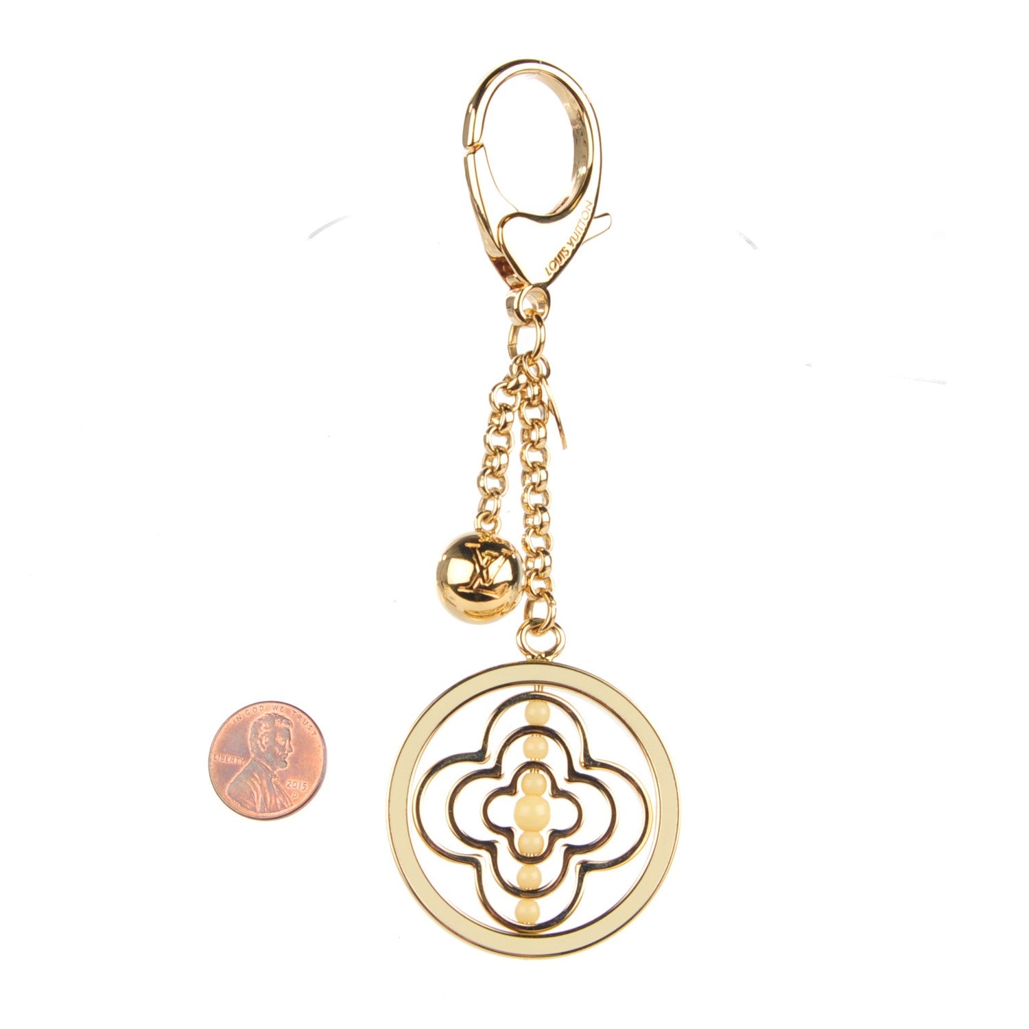 Louis Vuitton Whirly Flower Bag Charm Ivory 2 of 6