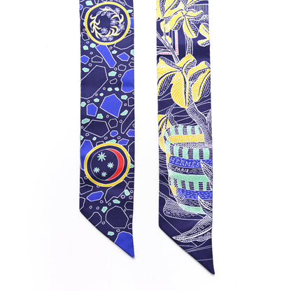 Hermes Silk La Danse Des Amazones Twilly Indigo Jaune Multicolor 2 of 4