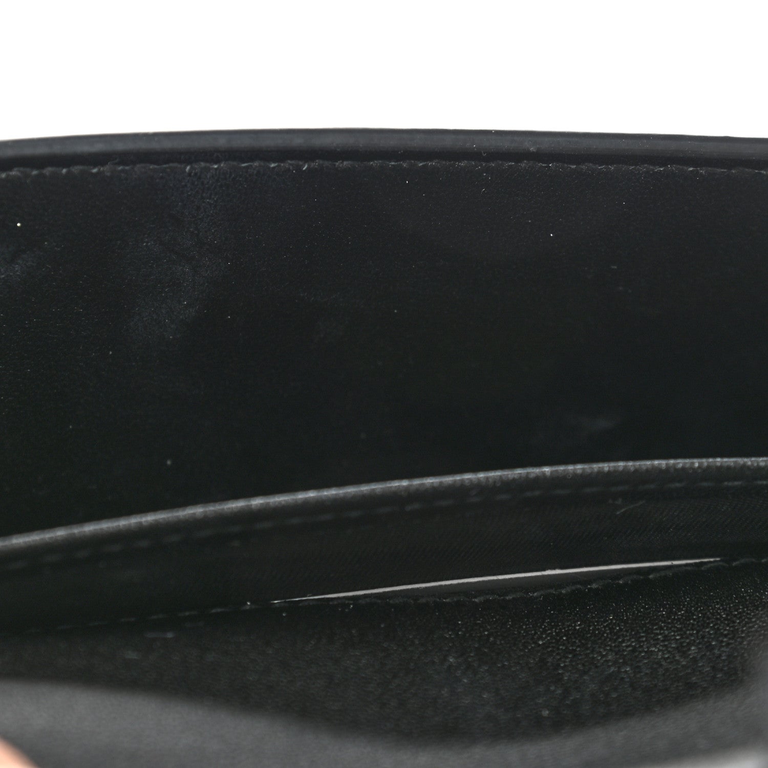 Christian Dior Grained Calfskin Saddle Chain Wallet Pouch Black 10 of 11