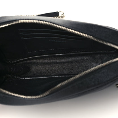 Saint Laurent Grain De Poudre Matelasse Monogram Mini Lou Camera Bag Black 5 of 6