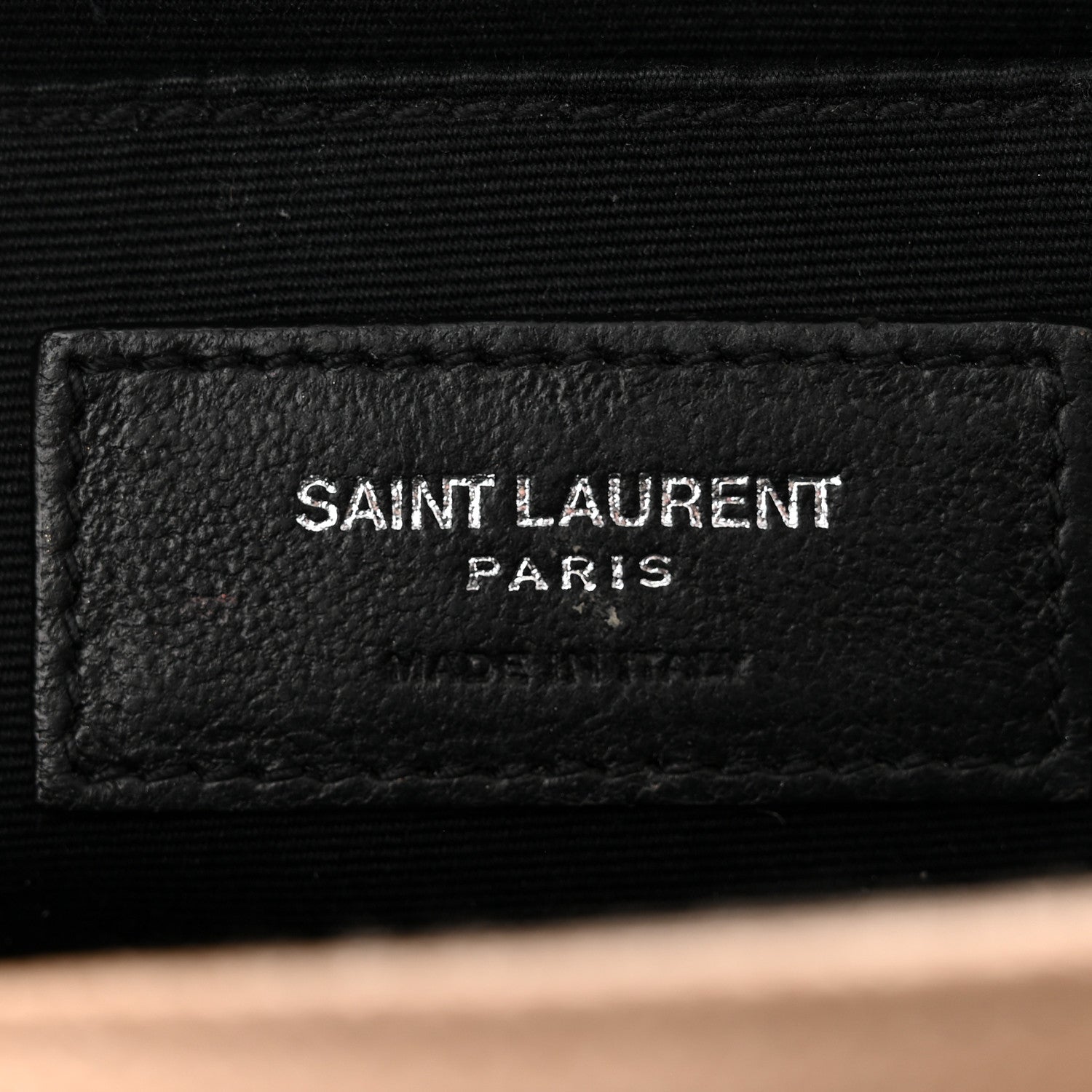 Saint Laurent Grain De Poudre Matelasse Chevron Quilted Round Vinyle Camera Bag Dark Beige 6 of 10