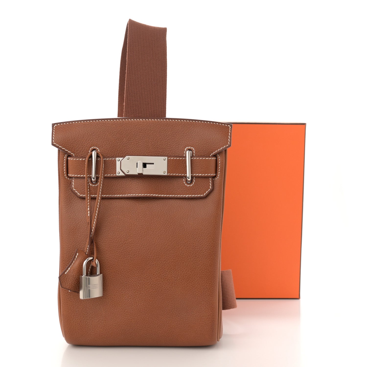 Hermes Natural Barenia Faubourg Hac A Dos PM Backpack Fauve 13 of 13