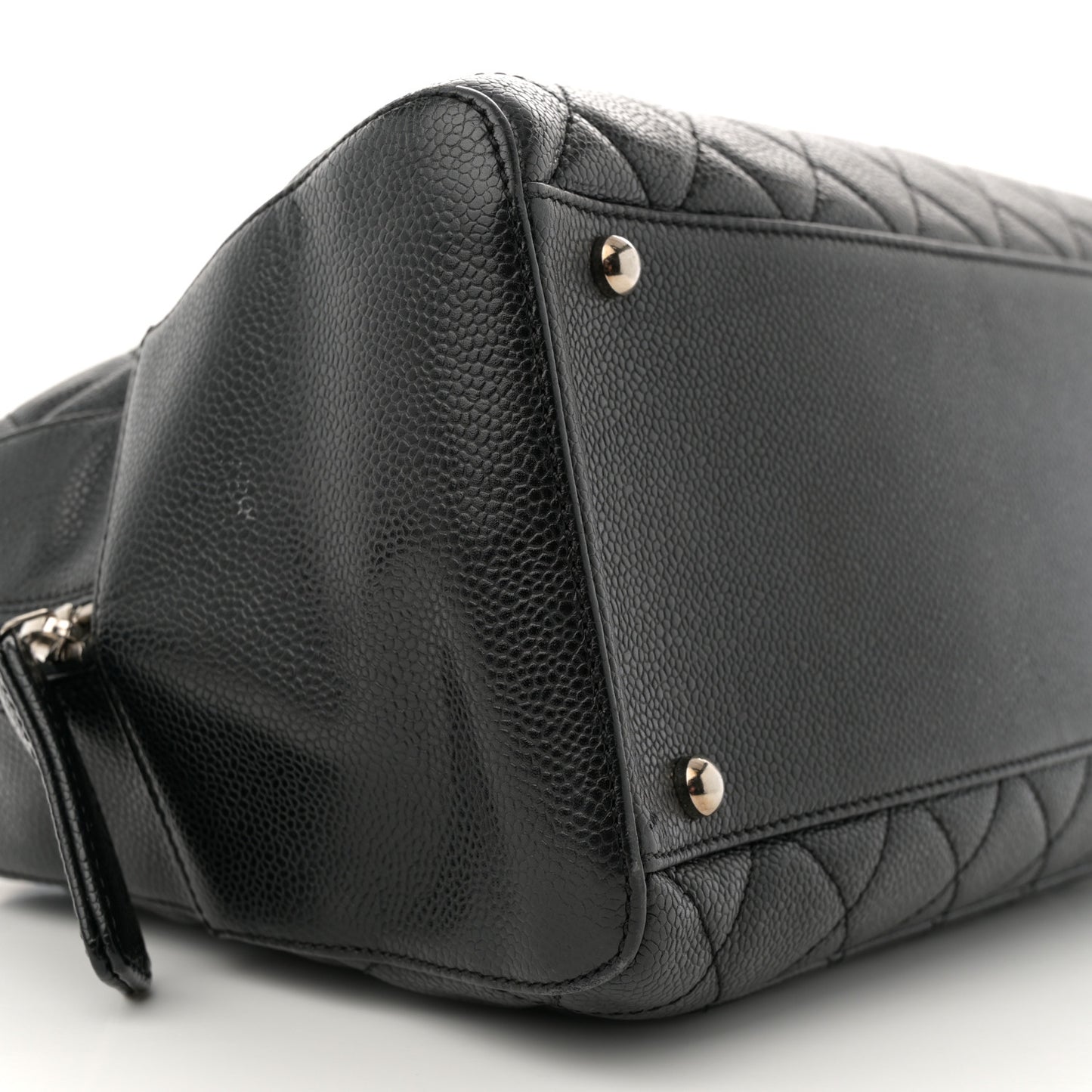 Caviar Quilted Bowler Black