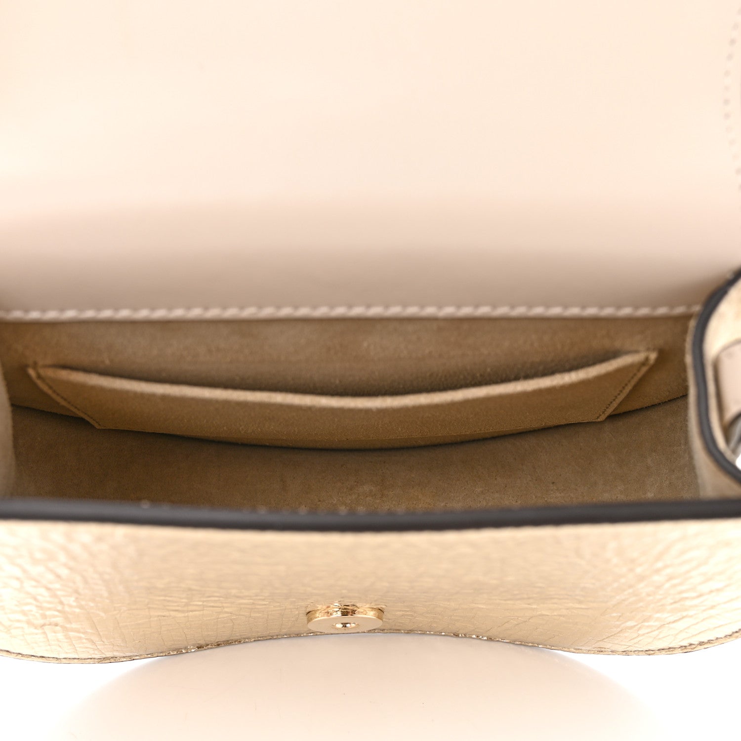 Chloe Metallic Calfskin Small Nile Bracelet Bag Gold 5 of 10