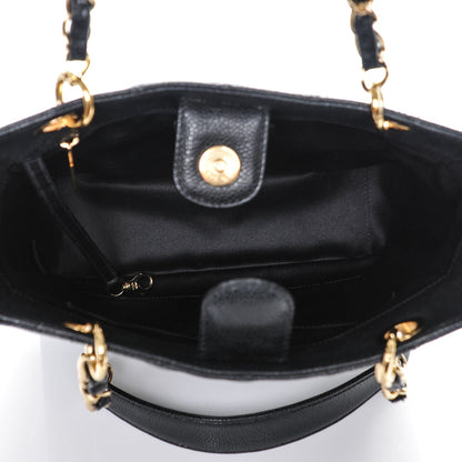 Chanel Caviar Quilted Petit Shopping Tote PST Black 5 of 7