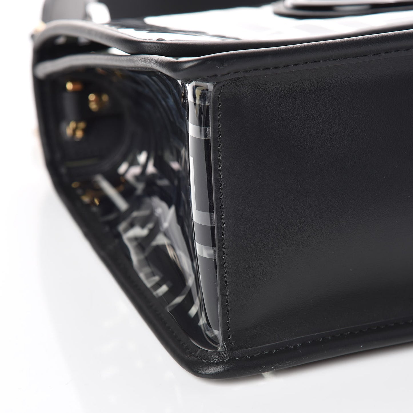 TPU FF Vitello Century F is Fendi Kan I Shoulder Bag Black