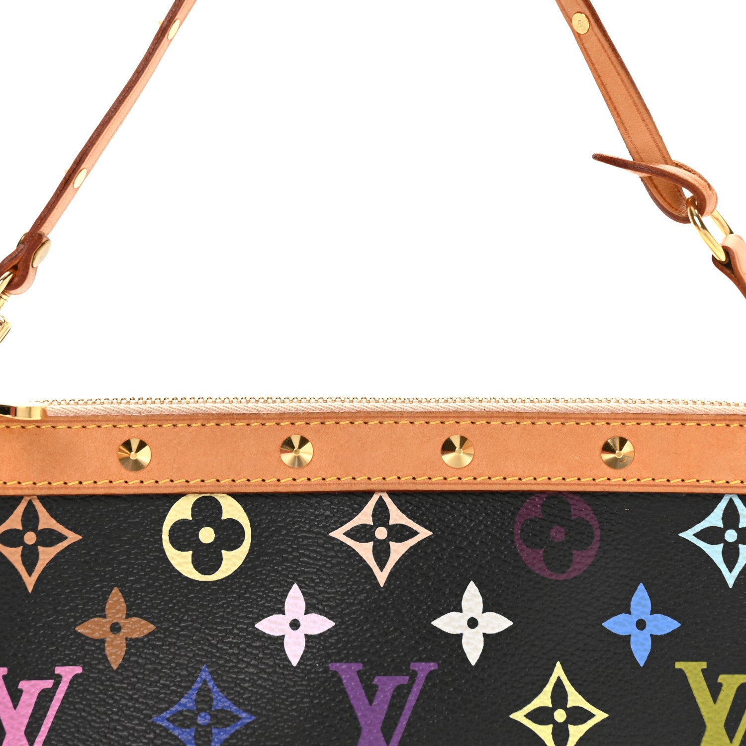 Louis Vuitton Monogram Multicolor Pochette Accessories Black 8 of 10