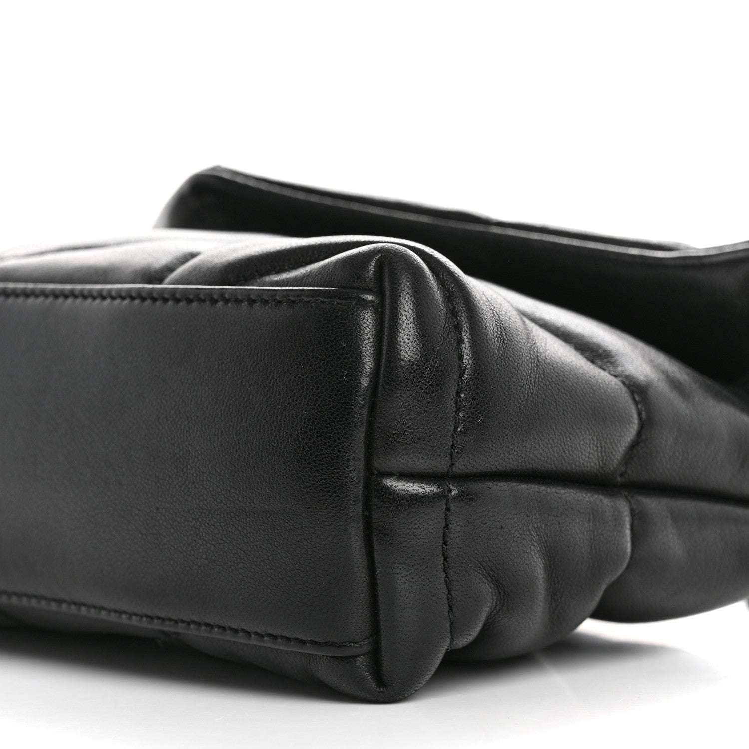 Saint Laurent Lambskin Quilted Toy Loulou Puffer Monogram Monochrome Chain Satchel Black 10 of 10