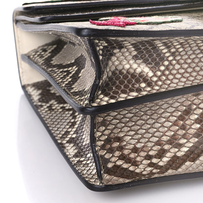 Gucci GG Supreme Monogram Snakeskin Flower Embroidered Medium Dionysus Shoulder Bag Beige Orange 8 of 11