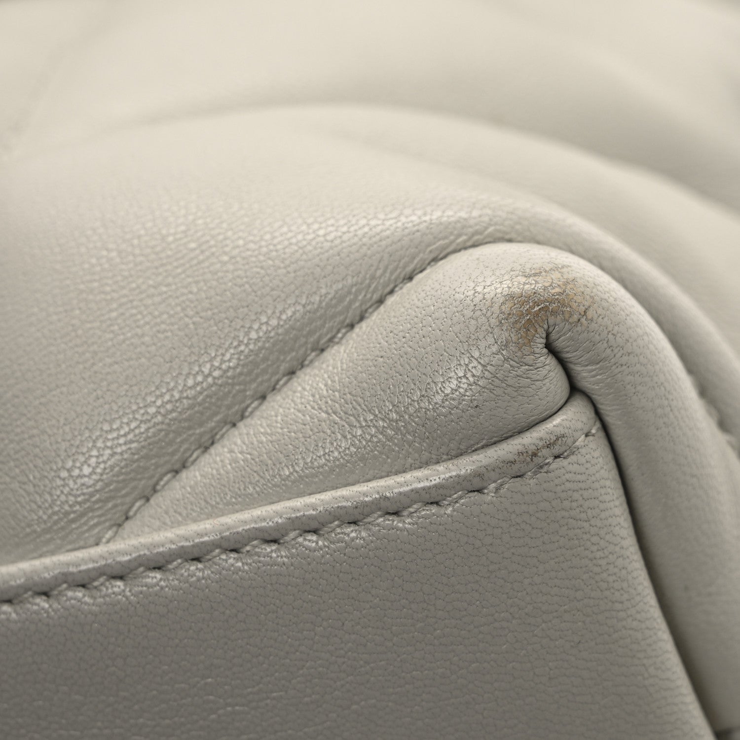 Saint Laurent Lambskin Quilted Toy Loulou Puffer Monogram Chain Satchel Crema Soft 15 of 17