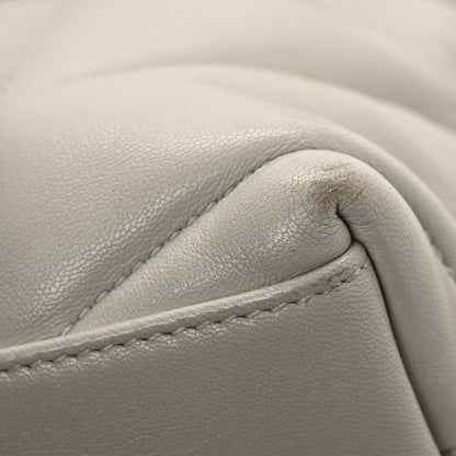 Saint Laurent Lambskin Quilted Toy Loulou Puffer Monogram Chain Satchel Crema Soft 15 of 17