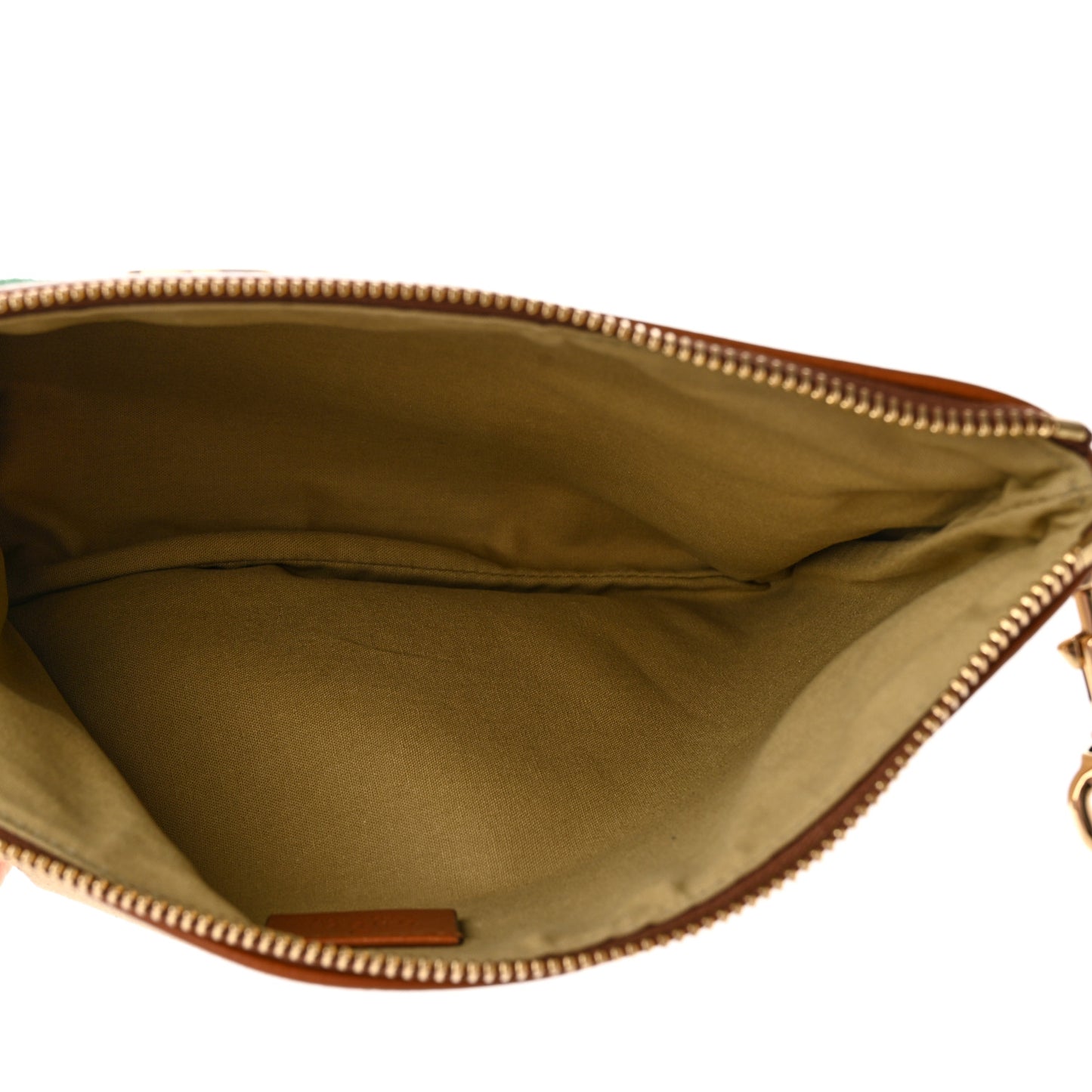Vintage Canvas Web Pouch Sand Cuir