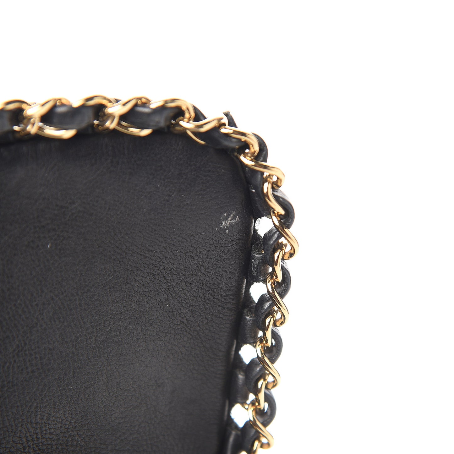 Calfskin Quilted Medium Chain Me Flap Black