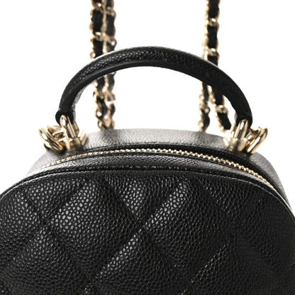 Chanel Caviar Quilted CC Mini Classic Backpack Black 8 of 11