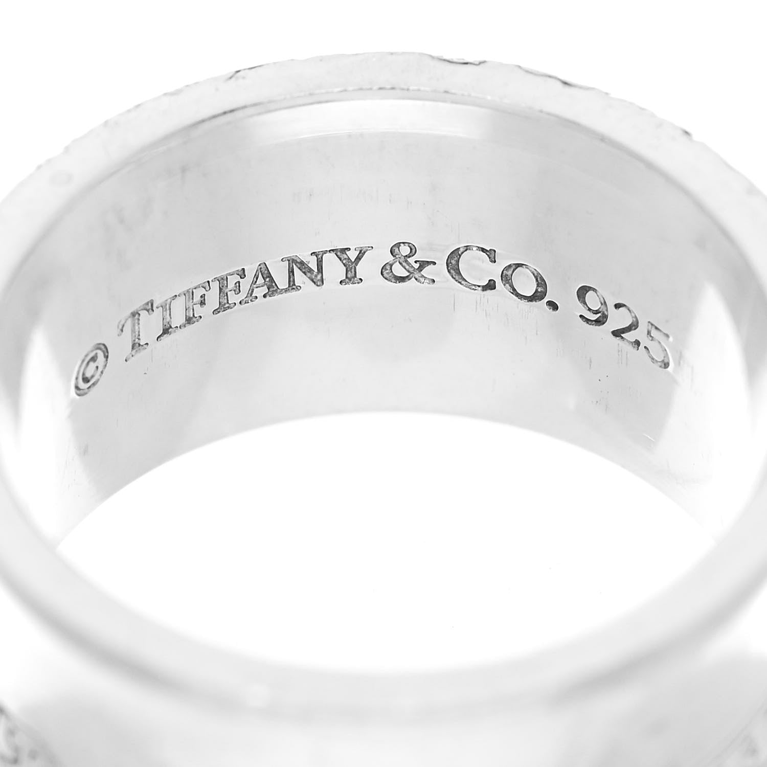 Tiffany Sterling Silver Wide 1837 Ring 58 8.5 4 of 4