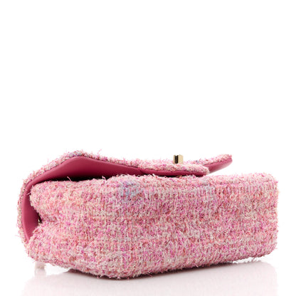 Chanel Tweed Quilted Mini Rectangular Flap Pink Orange White 4 of 15