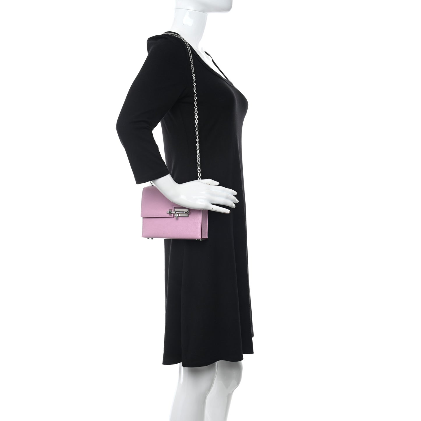 Chevre Chamkila Mini Verrou Chaine Bag Mauve Sylvestre