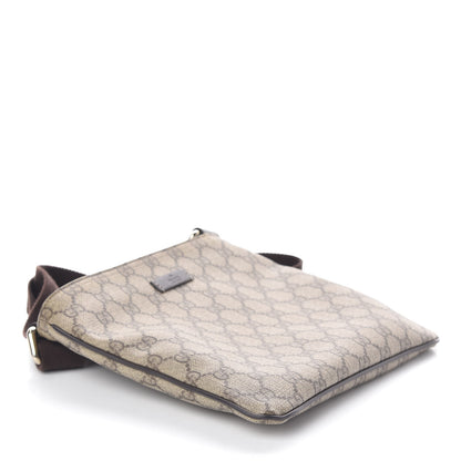 Gucci GG Supreme Monogram Small Flat Messenger Bag Dark Brown 4 of 9