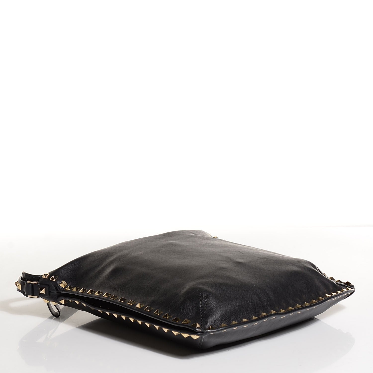 Valentino Garavani Vitello Small Rockstud Hobo Black 4 of 6