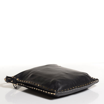 Valentino Garavani Vitello Small Rockstud Hobo Black 4 of 6