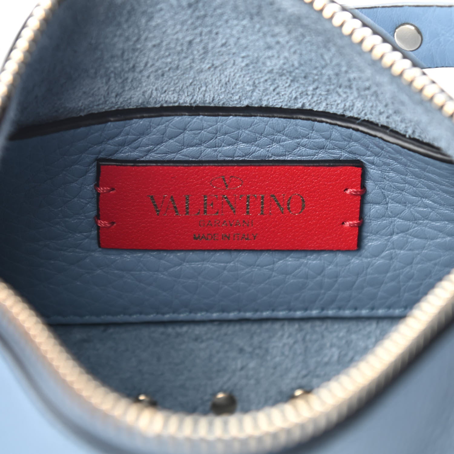Valentino Garavani Pebbled Calfskin Small Rockstud Flip Lock Shoulder Bag Niagara 6 of 8