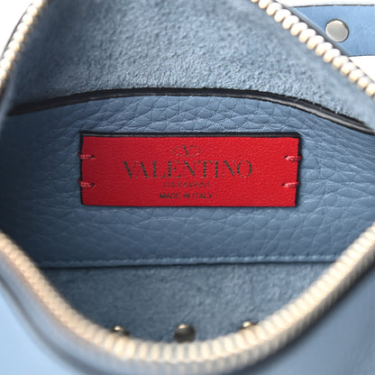 Valentino Garavani Pebbled Calfskin Small Rockstud Flip Lock Shoulder Bag Niagara 6 of 8
