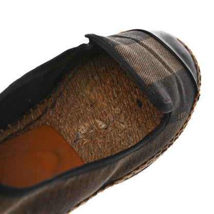 Fendi Canvas Pequin Espadrilles 38 Tobacco Black 9 of 11
