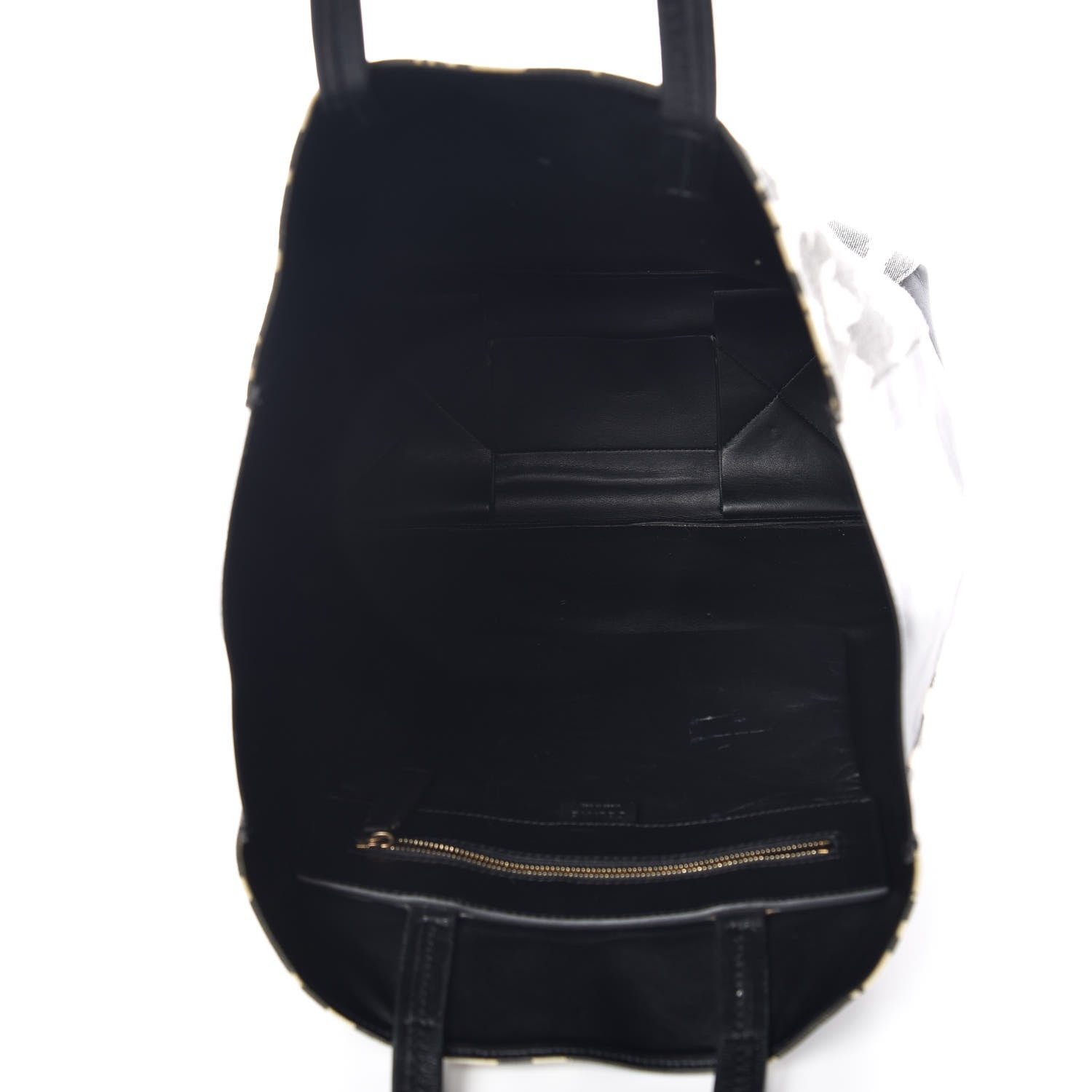 Celine Canvas Lambskin Leopard Print Vertical Cabas Black 7 of 14