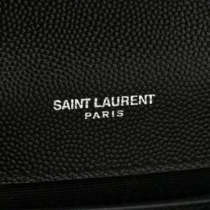 Saint Laurent Grain De Poudre Small Classic Monogram Kate Tassel Satchel Black 10 of 11