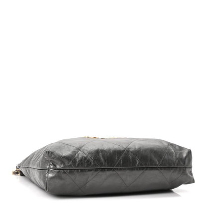 Chanel Metallic Calfskin Quilted Chanel 22 Ruthenium 4 of 10
