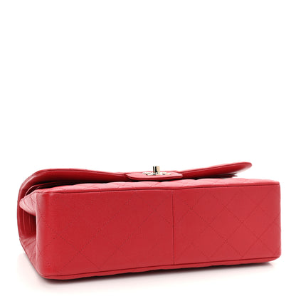 Chanel Caviar Quilted Jumbo Double Flap Red 4 of 10